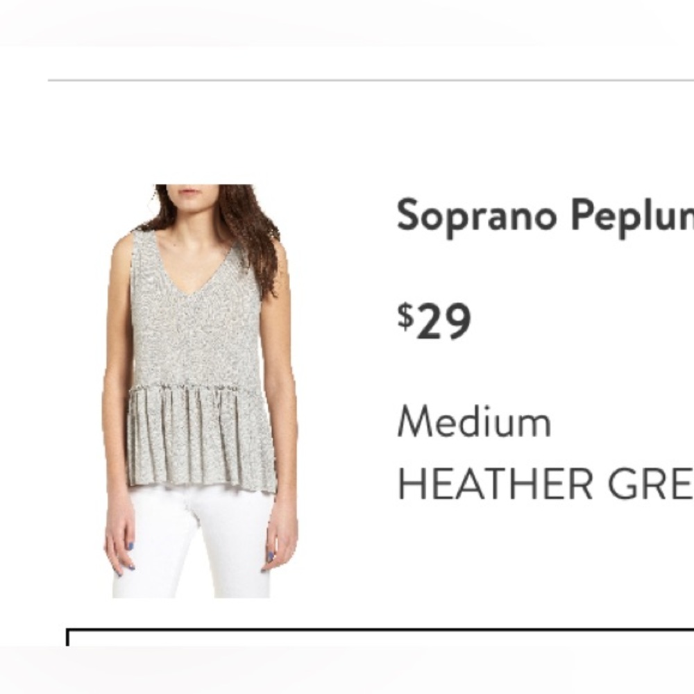 Grey peplum tank
